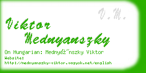 viktor mednyanszky business card